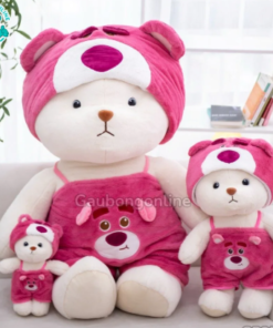 Gấu bông Luna Form dáng tròn trịa, màu hồng – tím size 40 và 90