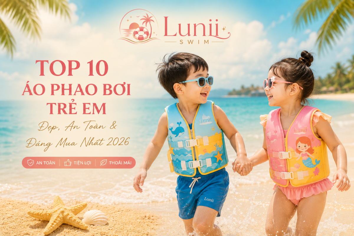 Áo phao bơi trẻ em đẹp an toàn cho bé trai và bé gái